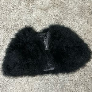 Anne Fontaine feather cape